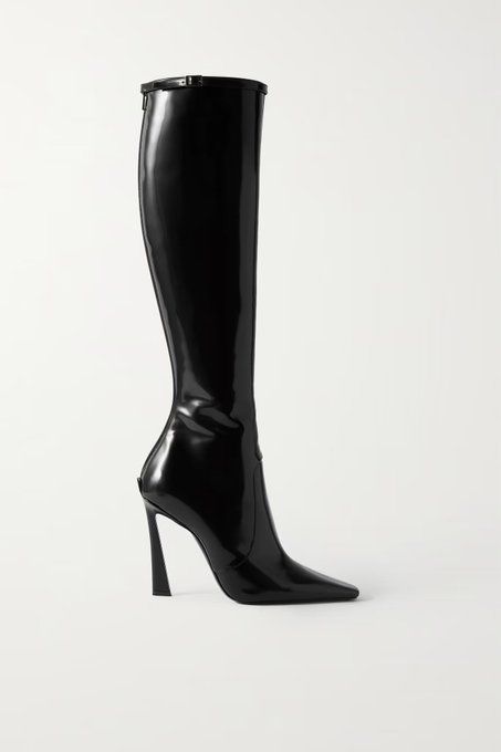 amor on X: "this knee high patent-leather Saint Laurent boot is so sleek like I love it https://t.co/v5sOB8NMpG" / X Dr Shoes, Leather Knee Boots, Aesthetic Shoes, Saint Laurent Shoes, Fabulous Shoes, Carrie Bradshaw, Boots Knee, Pretty Shoes, Dream Shoes