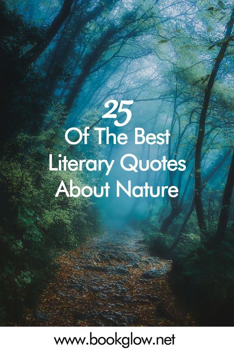 These 25 of the best literary quotes about nature will inspire you to get outside and enjoy nature, no matter what the season. #quotesaboutnature #nature #outdoors #quotestoliveby #QuotesaboutOutdoors #books #GoOutside Outdoor Quotes Nature, Famous Literary Quotes, Masterpiece Quotes, Best Literary Quotes, Nature Lover Quotes, Nature Quotes Beautiful, Quotes About Nature, Forest Quotes, Fairy Quotes