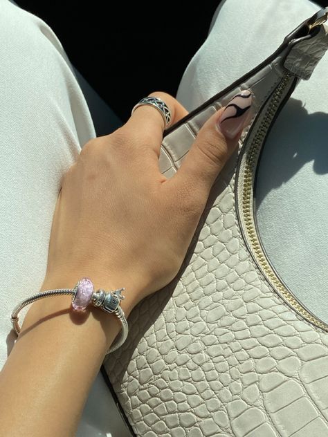 #manicure #goldenhour #pandora #nudenails #aesthetic #purses  #rings Pandora Bracelet Inspiration, Pandora Bracelet Outfit, Aesthetic Pandora Bracelet, Pandora Rings Aesthetic, Pandora Bracelet Ideas Inspiration, Pandora Charm Bracelet Aesthetic, Pandora Outfit, Pandora Bracelet Aesthetic, Aesthetic Pandora