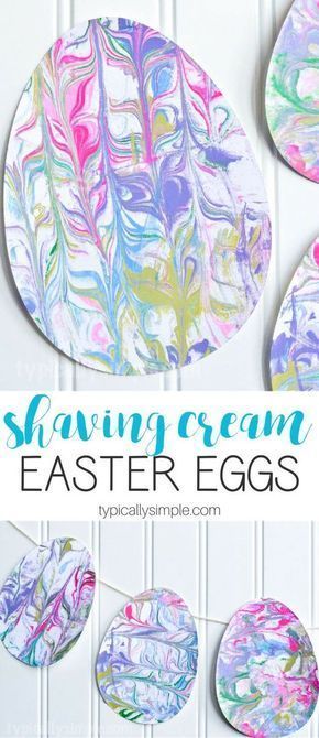 Cream Easter Eggs, Shaving Cream Easter Eggs, Easter Egg Craft, Preschool Easter, Easter Crafts For Toddlers, Egg Craft, Teen Crafts, Fun Easter Crafts, Easter Preschool