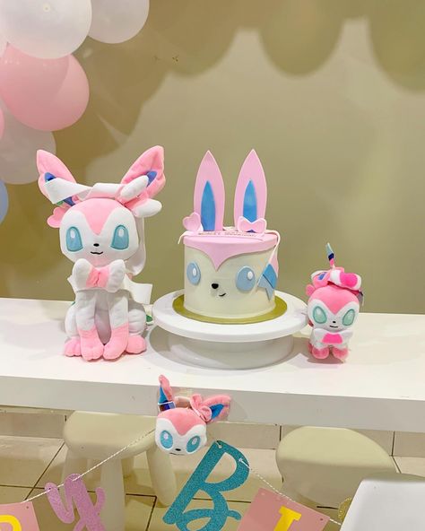 Sylveon Birthday Party, Sylveon Cake, Pokemon Candy, Pokemon Themed Party, 5th Birthday Cake, Pokemon Birthday Party, Pokemon Theme, Pokemon Party, Pokemon Birthday