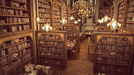 Library Landscape, Medieval Library, Antique Library, Old Library, Library Art, Vintage Library, Luxury Homes Dream Houses, Dream Houses, Ghostbusters