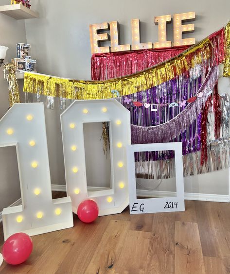 Double Digits Era Taylor Swift Birthday Party - Pop of Gold Double Digit Birthday Ideas, Taylor Swift Birthday Party, Taylor Album, Swift Party, Tenth Birthday, Taylor Swift Birthday, Girl Birthday Decorations, Party Pops, Polaroid Camera