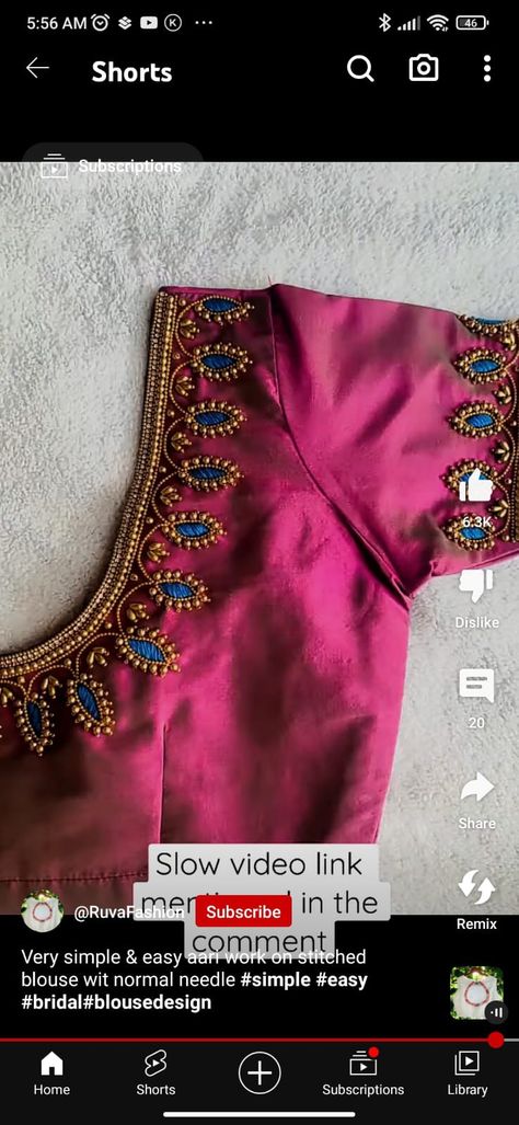 Pink Colour Aari Work Blouse Designs, 1000 To 1500 Range Aari Work Blouses, Aari Blouse Design, Green Blouse Designs, Hand Work Design, Latest Blouse Designs Pattern, Flower Machine Embroidery Designs, Aari Blouse, Simple Work