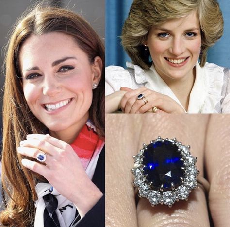 Kate Middleton Jewelry, Diana Engagement Ring, Royal Engagement Rings, Princess Diana Dresses, Royal Jewellery, Royal Diamond, Sapphire And Diamond Ring, Lady Diana Spencer, Diana Spencer