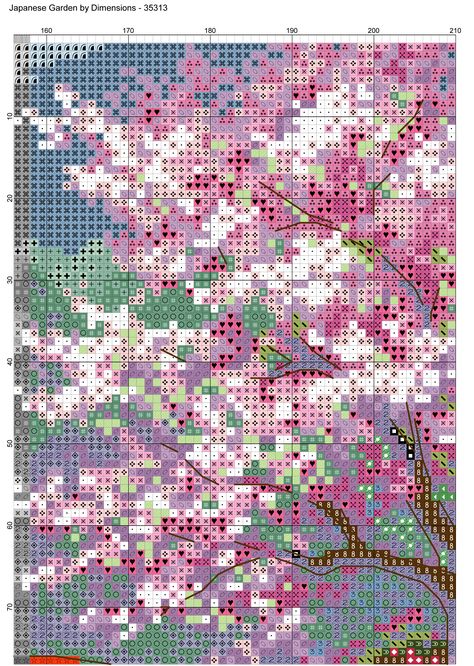 Japanese Garden 6 Japanese Embroidery Patterns, Garden Cross Stitch, Patterns Japanese, Enchanted Lake, Garden Cross, Cross Stitch Landscape, Cross Stitch Tree, Cross Stitch Love, Cross Stitch Patterns Flowers