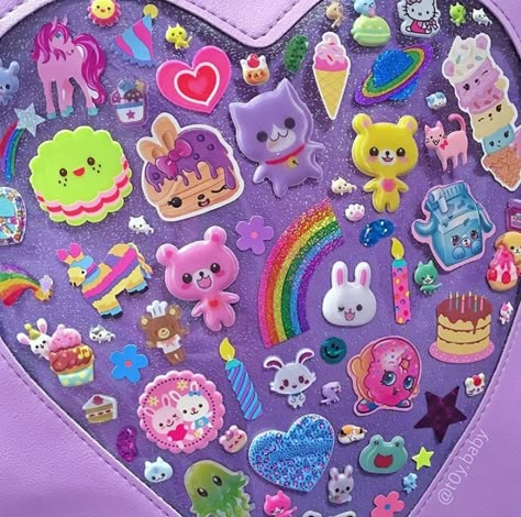 Soft Kidcore, Ita Bags, Harajuku Aesthetic, Kidcore Aesthetic, Rainbow Aesthetic, Kid Core, Indie Kids, Aesthetic Stickers, Pastel Aesthetic