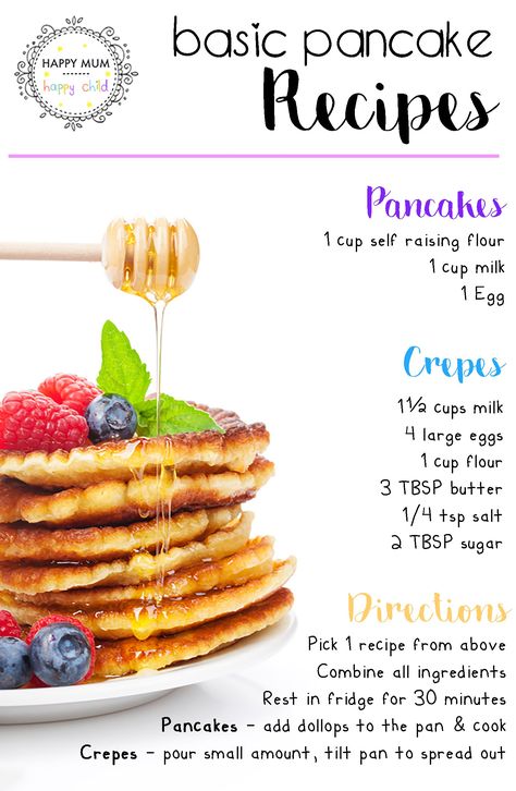 Basic Pancake Recipes AND how to cook the perfect pancake! How To Do Pancakes, Three Ingredient Pancakes, Basic Pancake Recipe, Basic Pancakes, Homemade Pancake Recipe, Make Pancakes, Best Pancake Recipe, Perfect Pancakes, Clam Recipes