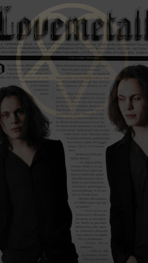 #rock #metal #lovemetal #razorbladeromance #joinme #gonewiththesin #villevalo #goth #gothicmetal #himband #him #hisinfernalmajesty #aesthetic Him Wallpaper Band, Him Band Wallpaper, Ville Valo Wallpaper, Rock Aesthetic Wallpaper, Him Wallpaper, Wallpaper Goth, Him Aesthetic, London After Midnight, Rock Aesthetic