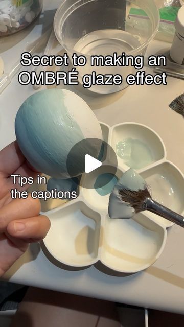 Nancy Hardison on Instagram: "I love Ombré 💝. It’s when one color blends seamlessly into another until you have a gradient. I tried to blend the glaze after applying it to the bisque ware but failed because the clay drinks it up too fast. I stumbled upon this technique and it works perfectly. 

Tips:
-Apply 1 coat of your glazes normally.
-Use a fan brush. 
-Dip each side of the brush in an adjacent color. 
-Apply the glazes roughly which blends the 2 colors. 
-Most brush on glazes suggest 3 coats so I do this again and it blends even more beautifully 

This is a reboot of my airplant jellyfish which was a good seller last year. 

I have quite a few upcoming markets. I hope to see you soon!

-Punk Rock Flea Market at Devils Backbone Sept 14, 2024
-Forest Farmers Market Sept 21
-Academy Cl Airplant Jellyfish, Devils Backbone, Amaco Glazes, Glazing Techniques, Fan Brush, Hand Built Pottery, Glaze Ceramics, Pottery Glazes, Color Glaze