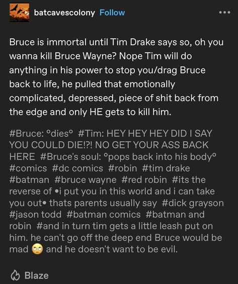 Tim Drake Incorrect Quotes, Batman Headcanon, Tim Drake Headcanon, Batfamily Headcanons, Batman Memes, Timothy Drake, Batfamily Funny, Wayne Family, Superhero Batman