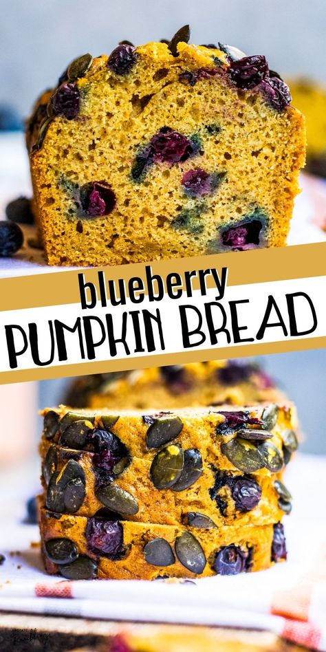 Pumpkin Blueberry, Blueberry Pumpkin, Healthy Pumpkin Bread, Savory Pumpkin Recipes, Fall Baking Recipes, Traditional Pumpkin, Blueberry Bread, Healthy Blueberry, Best Bread Recipe