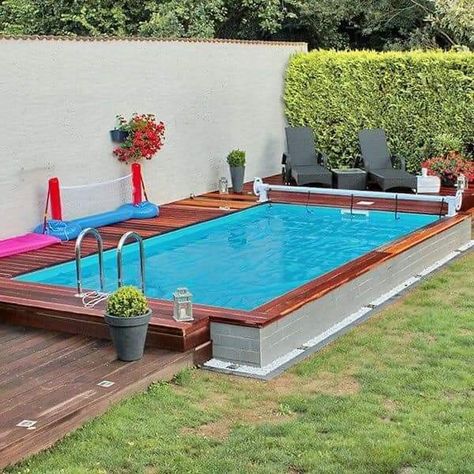 Small Swimming Pool, Mini Swimming Pool, Rectangular Swimming Pools, Building A Swimming Pool, Small Swimming Pools, Diy Swimming Pool, Small Pool Design, Small Pools, Dream Pools