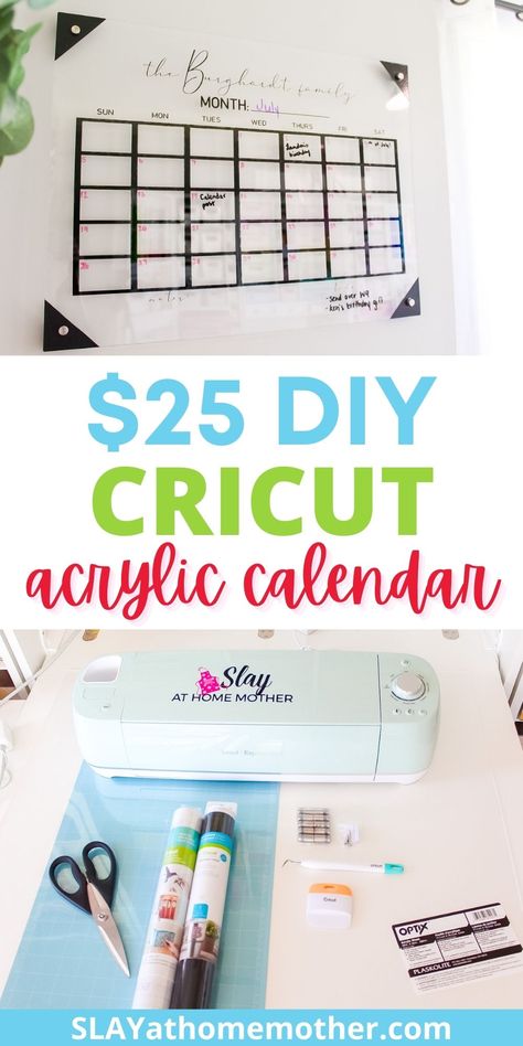 Curcit Ideas, Cricut Acrylic, Cricut Calendar Ideas, Cricut Office Space, Wall Calendar Cricut, Trendy Cricut Projects, Cricut Calendar Svg, How To Make Acrylic Calendar, Cricut Decor