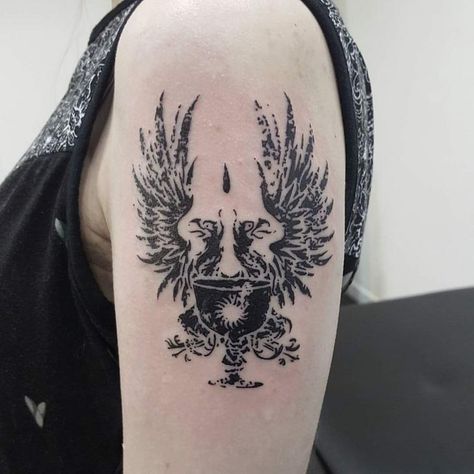 Grey Warden Tattoo, Dragon Age Tattoo, Dragon Age Grey Warden, Mass Effect Tattoo, Age Tattoo, Geek Tattoos, Neat Tattoos, Grey Warden, Wicked Tattoos