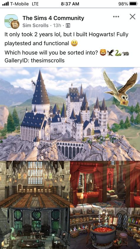 Hogwarts In Bloxburg, Sims 4 Harry Potter House, Sims 4 Star Wars House, Sims 4 Harry Potter Mod, New Crest Sims 4 Map Ideas, Hogwarts Floor Plan, Sims Harry Potter, Hogwarts Sims 4, Hogwarts Legacy Mods