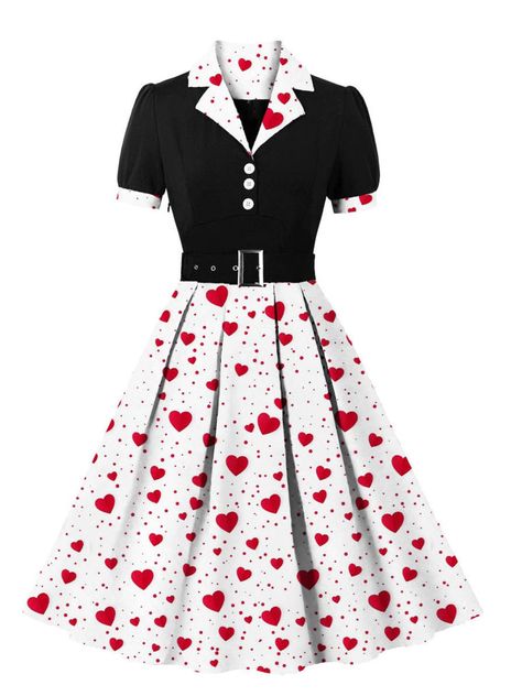 1980s Female Fashion, Vintage Outfits 50s Dress, Fonts Retro, 50 Style Dresses, Lapel Dress, Retro Stage, Plus Size Vintage Dresses, Pin Up Outfits, Vintage 1950s Dresses