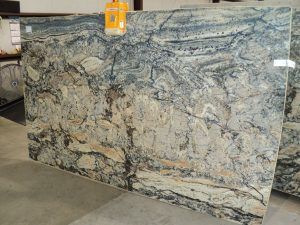 The 4 Secrets to Buying Cheap Granite Countertops (#2 is Important!) Azurite Countertops, Azurite Granite Countertops, Granite Slabs Countertops, Cheap Granite Countertops, Quartz Vs Granite Countertops, Light Colored Granite, Light Granite Countertops, Granite Remnants, Leathered Granite Countertops