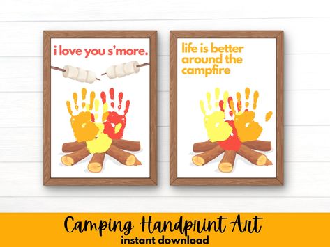 Must-Try Camping Crafts for Toddlers: Simple and Fun Projects Camping Handprint Art, Craft Handprint, Printable Craft Templates, Preschool Crafts Fall, Toddler Craft, Sunflower Crafts, Craft Templates, Art Templates, Fall Preschool