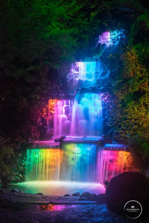 Waterfall Restaurant, Aesthetic Travel Pictures, Glow Garden, Waterfall Lights, Neon Jungle, Cute Relationship Quotes, Goals Couple, New Plymouth, Astuces Diy