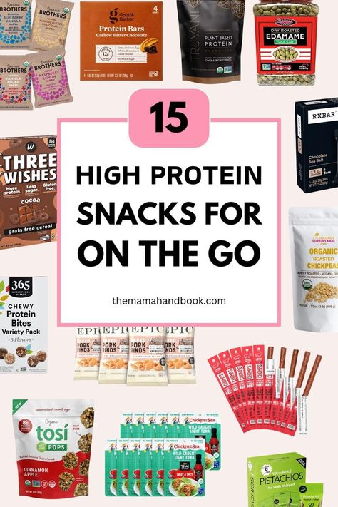 Need high protein snacks on the go? These easy protein snacks are perfect for kids or adults and require no fridge. From store bought options to packaged favorites, these high protein snack ideas are convenient and tasty. Try the best high protein snacks for on the go, including store bought high protein snacks on the go. Shelf Stable Protein Snacks, High Protein Snacks Store Bought, Store Bought Protein Snacks, Healthy Store Bought Snacks For Kids, Snack Bags For Sports, Best Protein Snacks, Best High Protein Snacks, High Protein Snacks On The Go, Protein Snacks On The Go