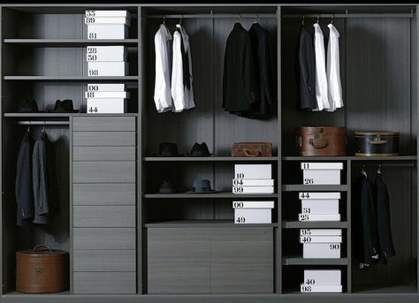 10 Easy Pieces: Modular Closet Systems, High to Low Walk In Wardrobe Design, Modular Closets, Wardrobe Systems, Modular Wardrobes, Dressing Room Closet, Piero Lissoni, Men Closet, Wooden Wardrobe, Kitchens And Bedrooms