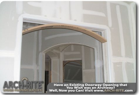 making an archway Diy Arched Doorway, Interior Archway, Round Doorway, Diy Round Arch, Archways In Homes, Archway Decor, Arched Doorway, Arched Doorways, Palmer House