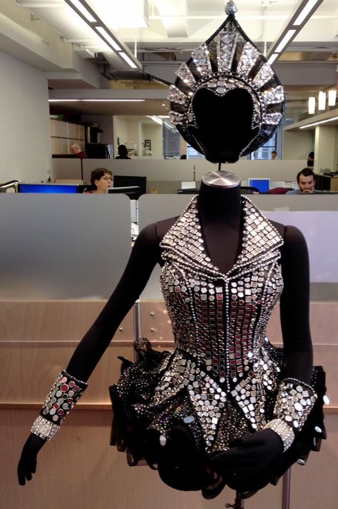 "Who's That Woman? (Mirror, Mirror)" Costume Designed by Tony Award winner Gregg Barnes for "Follies" on Broadway at the Marquis Theatre. Currently on display at the Theatre Development Fund Main Offices  — at Theatre Development Fund. Gregg Barnes, Mirror Costume, 40s Mode, Eleanor Powell, Mirrored Costume, Woman Mirror, Ann Miller, Tony Award, Theatre Costumes