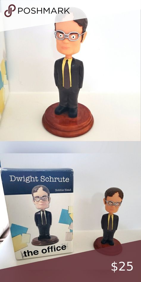 Dwight Schrute The Office Bobble Head in Original Box NBC Universal 7" Dwight Schrute, Bobble Head, A Smile, The Office, Original Box, Fan, The Originals