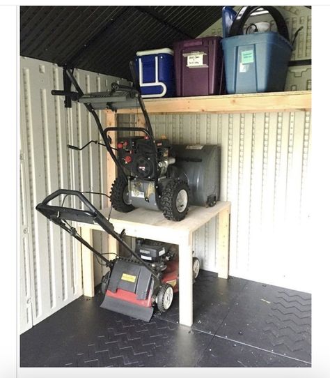 Garage Storage Inspiration, Garage Organization Tips, Storage Shed Organization, Garage Storage Shelves, Shed Organization, Garage Organization Diy, Garage Shed, Organisation Hacks, Diy Garage Storage