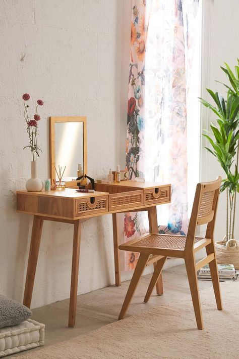 A Midcentury Vanity: Marte Vanity Vanity Desk, Vanity Table, Design Living Room, Boho Bedroom, Beach House Decor, My New Room, Decor Interior Design, And Sign, Sale House