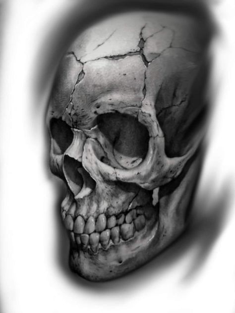 Realistic Skull Tattoo Design, Realism Tattoo Design, Cool Skull Drawings, Realistic Skull, Evil Skull Tattoo, Skull Reference, Tattoo Shading, Lion Head Tattoos, Special Tattoos