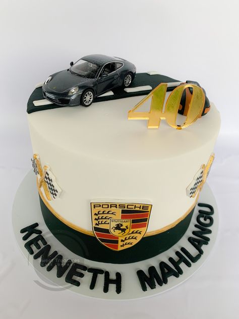 Porsche Cake, 30th Birthday Cakes For Men, Pinata Birthday, Cars Birthday Cake, 18th Cake, 40 Birthday, 30 Birthday Cake, Porsche Club, 18th Birthday Cake