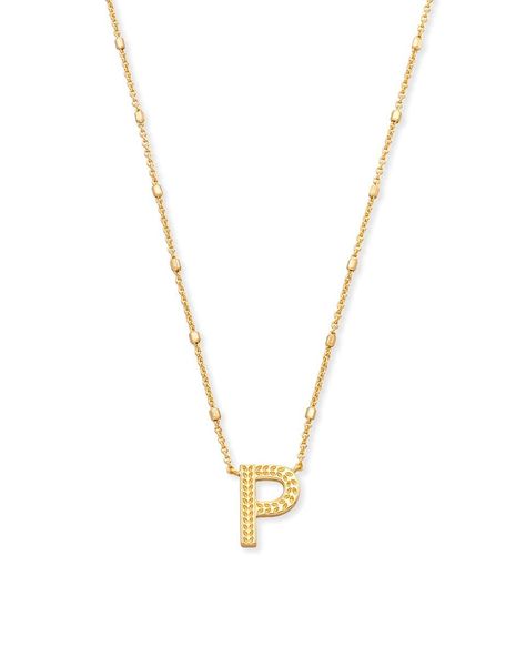 PRICES MAY VARY. No need to spell it out...The Letter P Pendant Necklace in Gold is sure to be a new favorite. Details: 19" chain, 0.48"L X 0.6"W pendant Gift Box & Jewelry Bag: Your Kendra Scott Jewelry will arrive pre-packaged in a genuine branded gift box and jewelry bag. This necklace makes a perfect gift for Valentine’s Day, Christmas, your wedding anniversary, Mother’s Day and birthdays. How to Care for Your Kendra Scott Jewelry: To protect the plating, remove your jewelry prior to hand wa P Necklace, Letter A Pendant, Unrealistic Wishlist, Christmas Board, Kendra Scott Necklace, Letter Pendant Necklace, Random Ideas, Clay Bead, Letter F