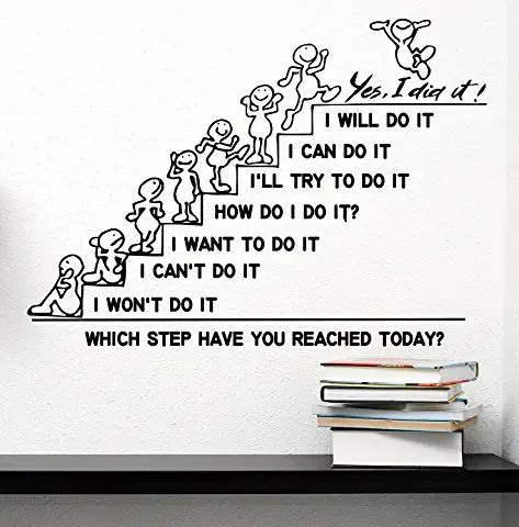 Amazon.com: wall sticker sayings Office Quotes Wall, Today Wallpaper, Team Work Motivation, Stairs Vinyl, Office Wall Design, Inspirational Wall Decals, Office Wall Decals, Office Quotes, Vinyl Wall Quotes