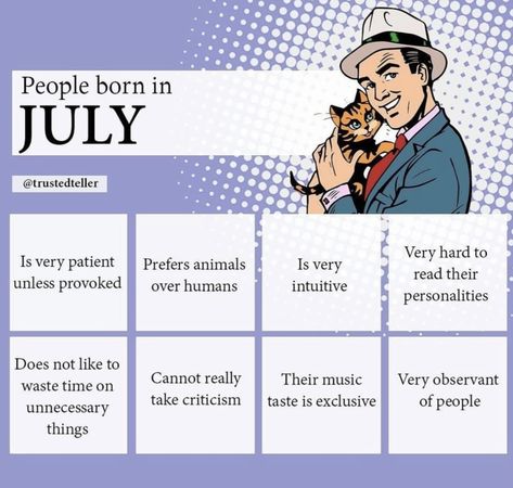 People Born In July, Intuitive Personality, Facts About People, Born In July, July Born, Witch Things, Leo Season, July Baby, As Above So Below