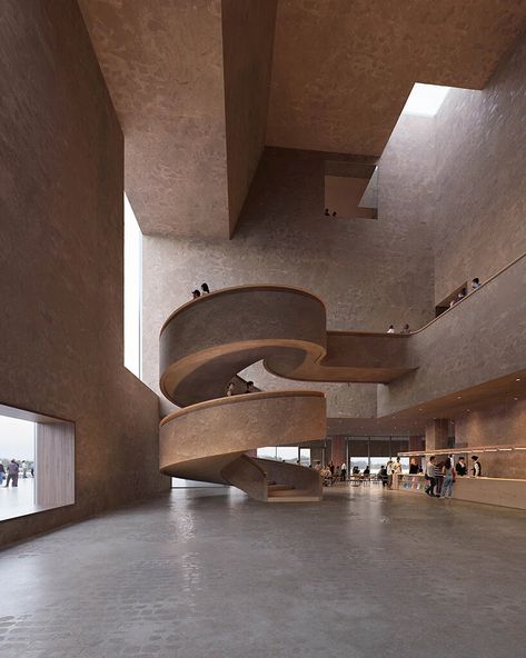 Old Japanese House, Museum Interior, Brick Architecture, Architecture Design Concept, Museum Architecture, Japanese House, Brutalism, Stairs Design, Concept Architecture