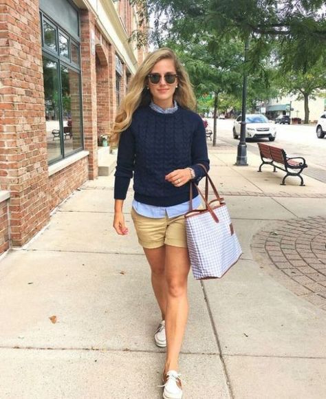 Adrette Outfits, Stile Preppy, Preppy Spring, Look Con Short, Outfits Preppy, Mode Tips, Preppy Summer Outfits, Prep Style, Bohemian Mode