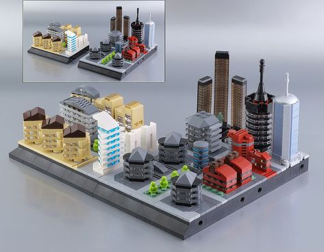 Lego micro city - two districts | A global overview to my mi… | Flickr Lego Micro City, Lego Microscale, Lego Micro, Micro Lego, Lego Diy, Lego Store, Lego Blocks, Lego Craft, Lego Creative