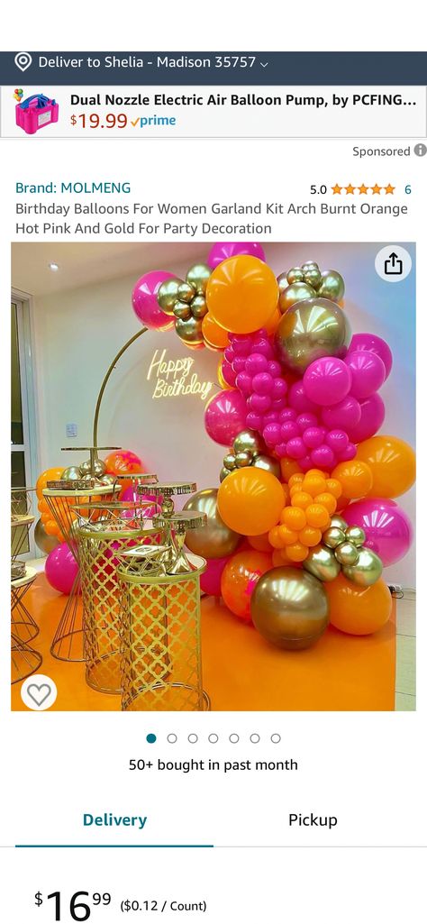 Orange And Gold Party Decorations, Hot Pink And Gold, Orange Party, Gold Party Decorations, Orange Decor, 14th Birthday, Gold Party, Gold Birthday, 18th Birthday