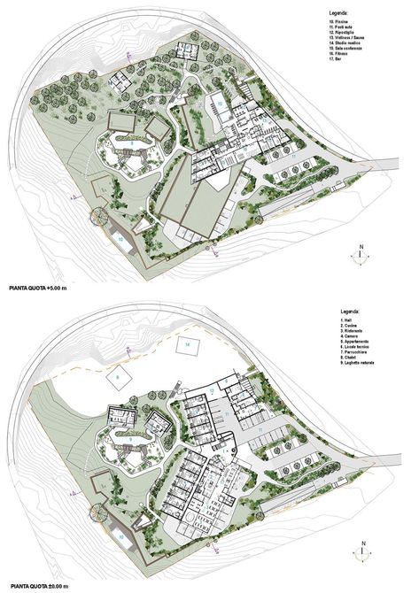 Pichler Architects - A little piece of the world in a small corner of South Tyrol: Manna Resort Mountain Resort Design, Hotel Floor Plan, Mountain Hotel, Hotel Floor, Hotel Plan, Larch Wood, Resort Design, South Tyrol, Small Corner