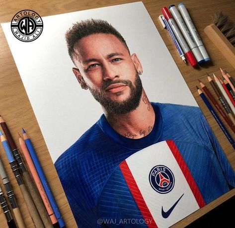 Wajid Ali on Instagram: "Neymar Jr drawing @neymarjr #neymar #psg #brazil" Neymar Jr Drawing, Sketch Photography, Neymar Psg, Neymar Football, Celebrity Drawings, Watercolor Art Lessons, Bear Wallpaper, Football Wallpaper, Realistic Drawings