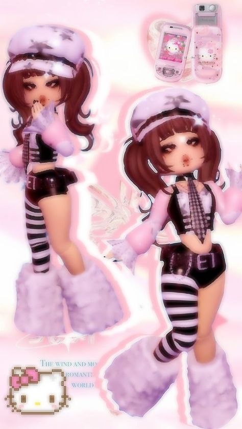 Royale High Journal Ideas, Royal High Outfits Ideas Cheap, Rh Design, Y2k Scene, High Clothes, Kitty Clothes, High Hair, Royal Clothing, Roblox 3