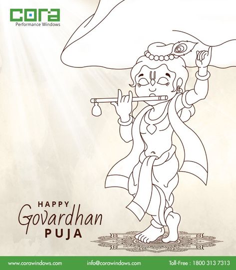 May this special day of Govardhan Pooja bring you success, wealth and love. Happy Govardhan Puja. CORA Windows, #uPVCWindowstoHappyHomes Gowardhan Puja Rangoli, Govardhan Puja Rangoli Design, Govardhan Puja Rangoli, Govardhan Pooja Rangoli, Govardhan Rangoli, Sister Drawings, Govardhan Pooja, Happy Govardhan Puja, Indian Holidays