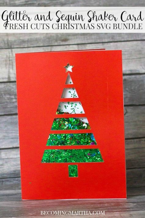 10 Homemade Christmas Cards You Can Create With Cricut - The Kingston Home: With Christmas fast approaching, we’ve got 10 last minute Homemade Christmas cards you can make with the help of your Cricut machine! Diy Xmas Cards, Email Christmas Cards, Christmas Card Svg, Christmas Ornaments Diy Kids, Create Christmas Cards, Card Svg, Kids Christmas Ornaments, Homemade Christmas Cards, Gift Tag Cards