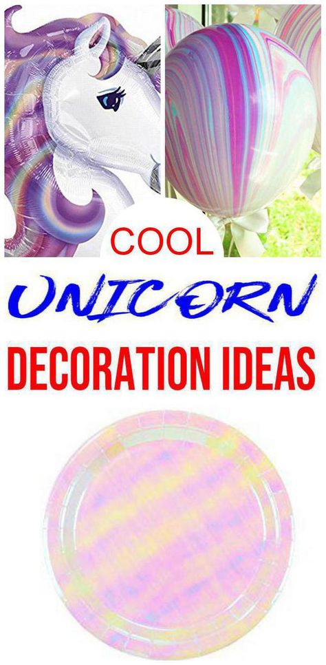 Get the best kids party decorations for a unicorn theme party. Find cheap, easy and simple ideas boys and girls will love including DIY and more. See amazing unicorn party supplies to make any kids birthday memorable. From streamers to balloons to backdrops to centerpieces and table decor, you are sure to find something for your childs unicorn party. #partyideas #kidsparty Unicorn Birthday Party Decorations, Kids Birthday Party Decoration, Unicorn Party Supplies, Unicorn Party Decorations, Unicorn Birthday Party, Easy Parties, Unicorn Theme, Childrens Birthday Party, Kids Party Decorations