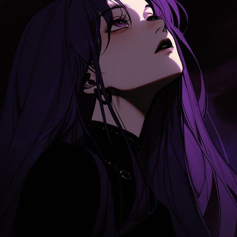 Anime Character, Purple, Anime, Hair, Black