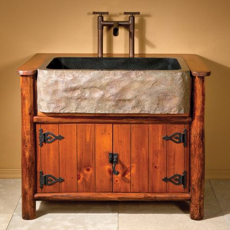 Rustic Bathroom Sink Ideas, Small Utility Sink, Farmhouse Sink Vanity, Bathroom Sink Ideas, Stone Farmhouse Sink, Stone Bathroom Sink, Drop In Bathroom Sinks, Small Bathroom Sinks, Sink Ideas