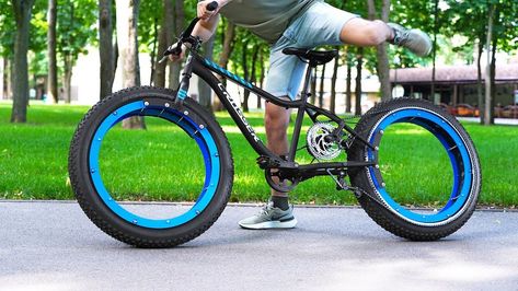 Cycle Modified, Hubless Bicycle, Bike Wagon, Fat Tire Bicycle, Gadget Tecnologici, Water Bike, Powered Bicycle, Diy Motorcycle, Neat Tricks