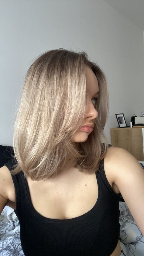 Basic Haircuts For Women, Dark Blonde Long Bob Straight, Above Shoulder Length Hair Blonde, Dirty Blonde Short Hair Shoulder Length, Short Sandy Blonde Hair, Blonde Brown Short Hair, Short Haircut Ideas For Straight Hair, Blonde Shoulder Length Hair Straight, Shoulder Length Blonde Hair With Bangs